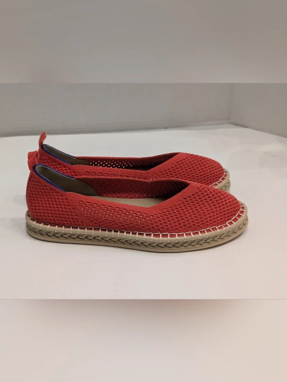 Rothy’s Women's 8 The Espadrille Red Flats Slip On Shoes